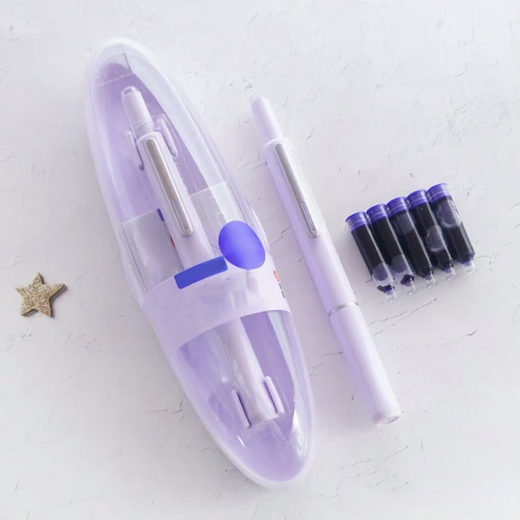 Ergonomic Retractable Fountain Pen | Smooth Writing for Office