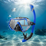 Snorkel Mask and Dry Snorkel Set | Adjustable Strap