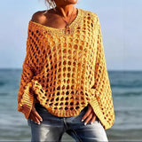 Women's Crochet Beach Jumper | Loose Swimsuit Cover-Up