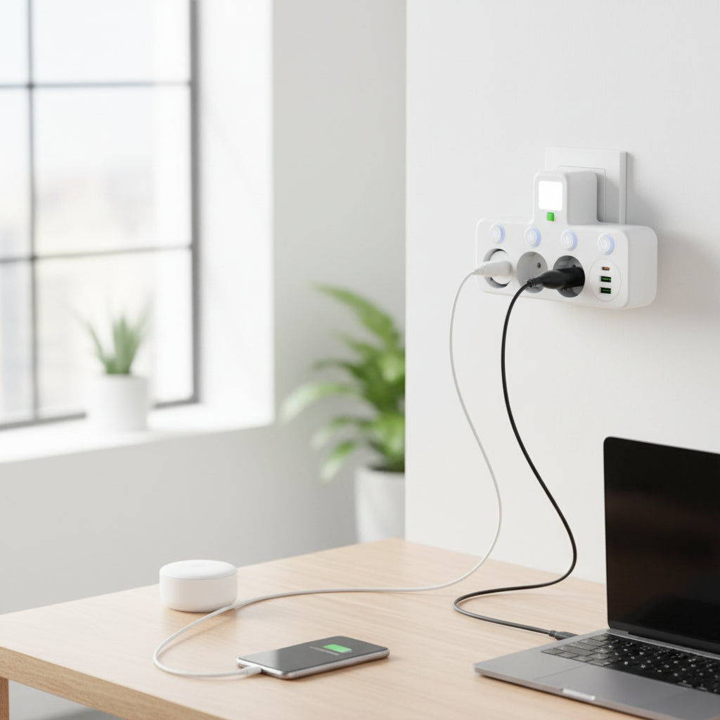 Surge Protector Power Strip with USB Wall Ports