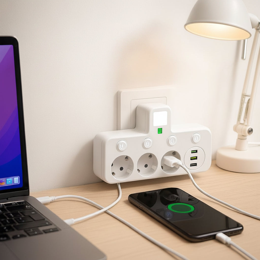 Surge Protector Power Strip with USB Wall Ports