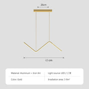 Aluminium Dining Room Pendant | Minimalist Nordic Style