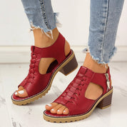 Women's Wide-Heel Sandals | Trendy Open Toe