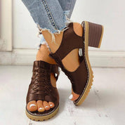 Women's Wide-Heel Sandals | Trendy Open Toe