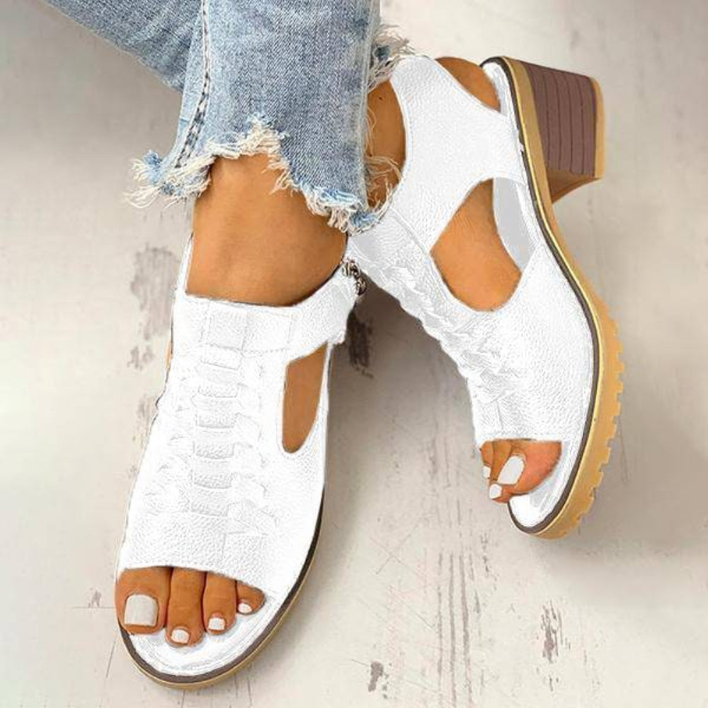 Women's Wide-Heel Sandals | Trendy Open Toe