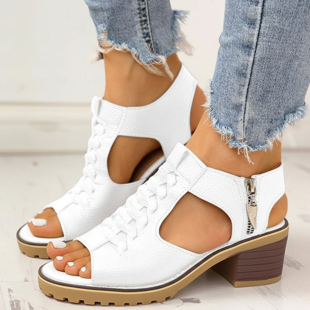 Women's Wide-Heel Sandals | Trendy Open Toe