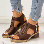 Women's Wide-Heel Sandals | Trendy Open Toe