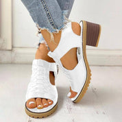 Women's Wide-Heel Sandals | Trendy Open Toe