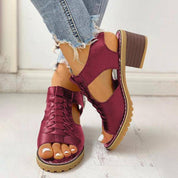 Women's Wide-Heel Sandals | Trendy Open Toe