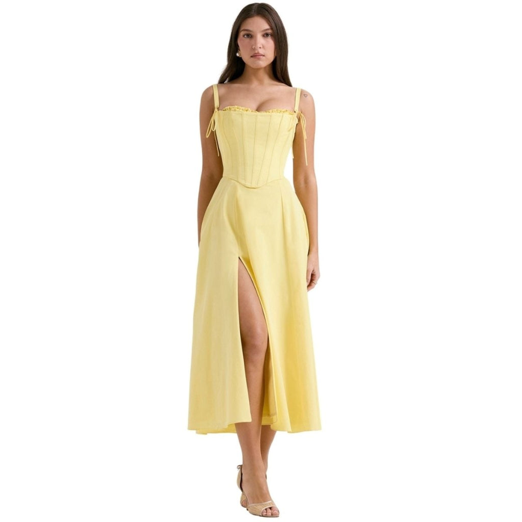 Women's Midi Cocktail Dress | Bare-Shoulder Party Dress