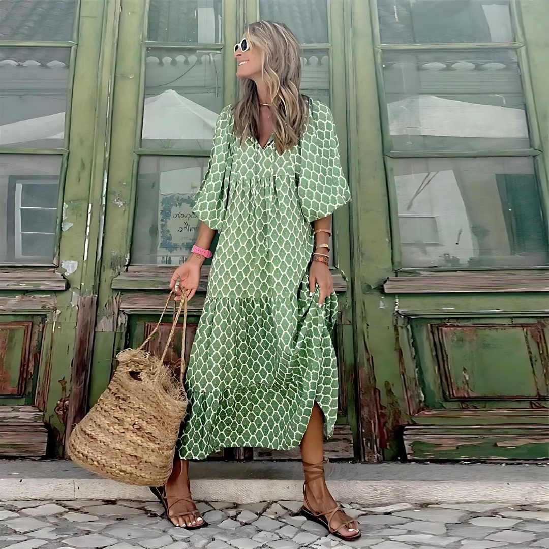 Women's Long Spring Floral Dress | Casual Dress