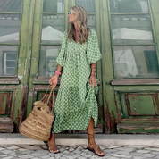 Women's Long Spring Floral Dress | Casual Dress