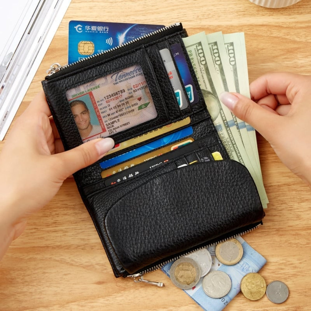 Women's RFID Wallet | Slim Card Holder with Coin Purse