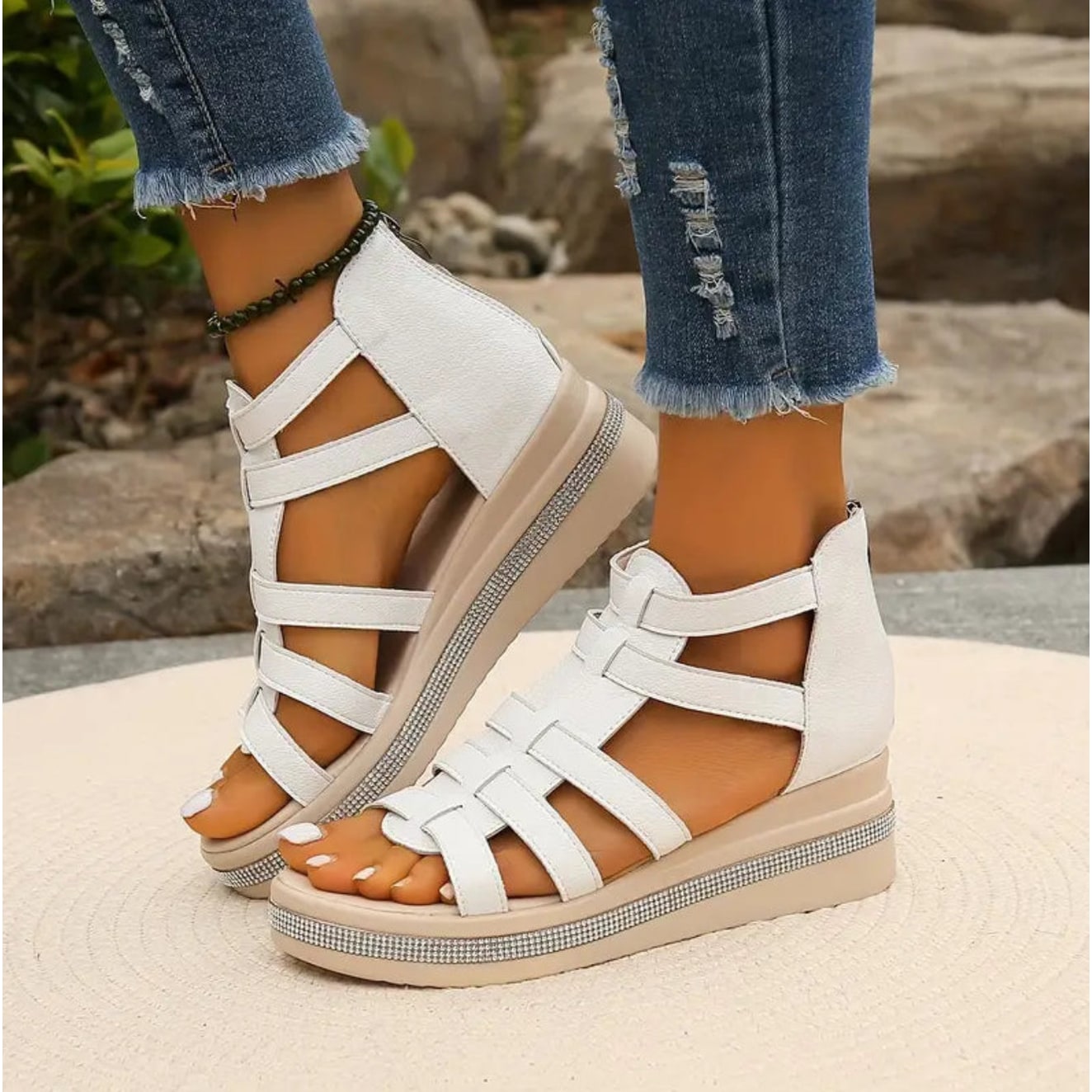 Women's Platform Wedge Sandals | Adjustable Strap Shoes
