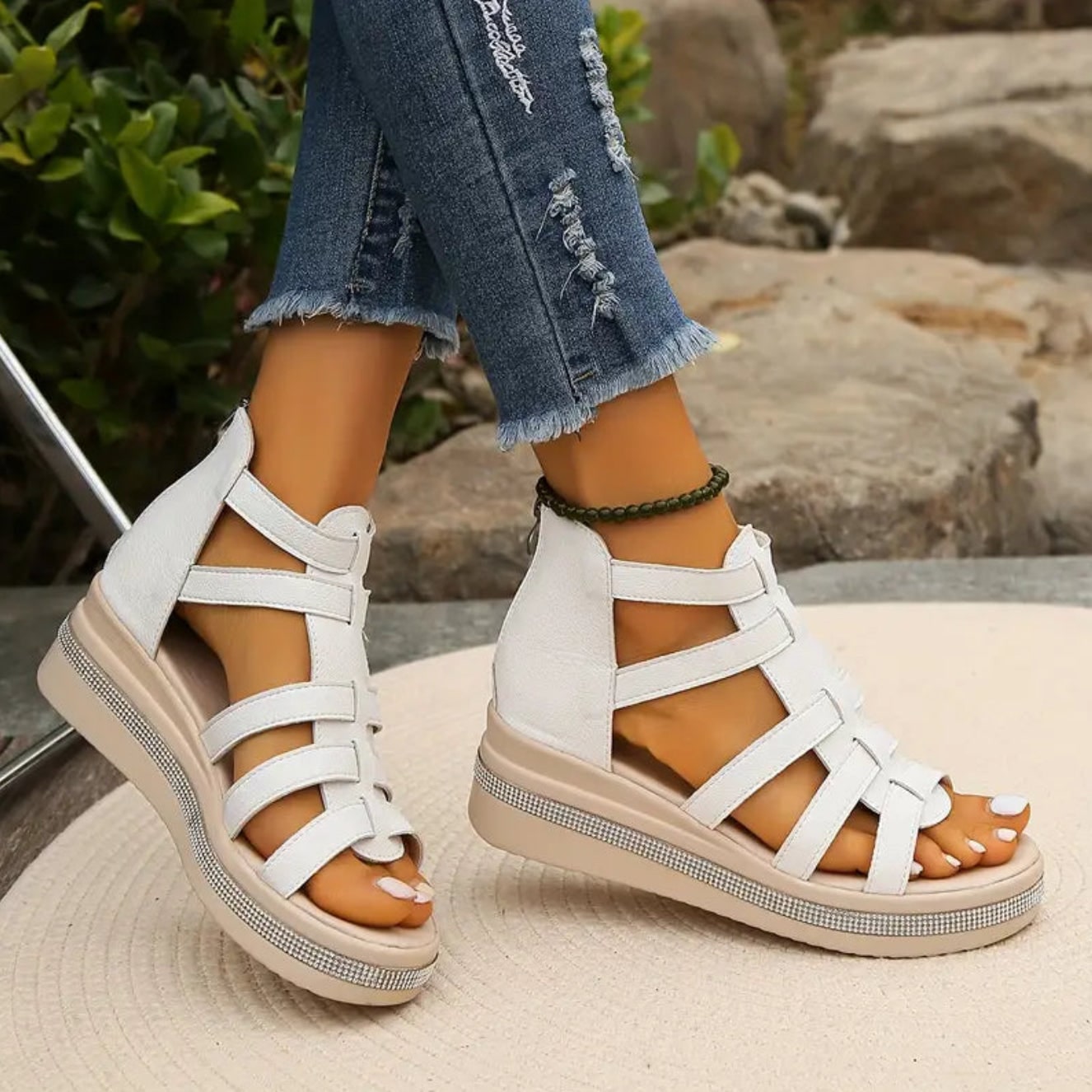 Women's Platform Wedge Sandals | Adjustable Strap Shoes