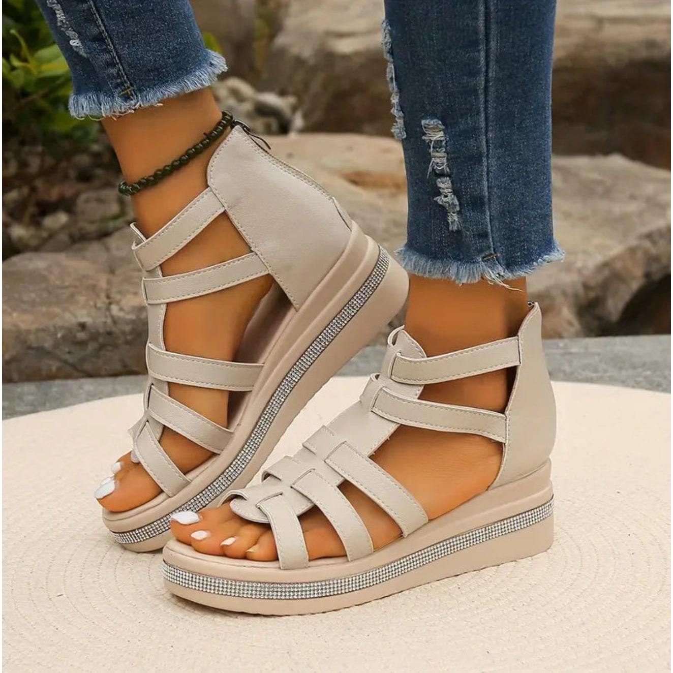 Women's Platform Wedge Sandals | Adjustable Strap Shoes