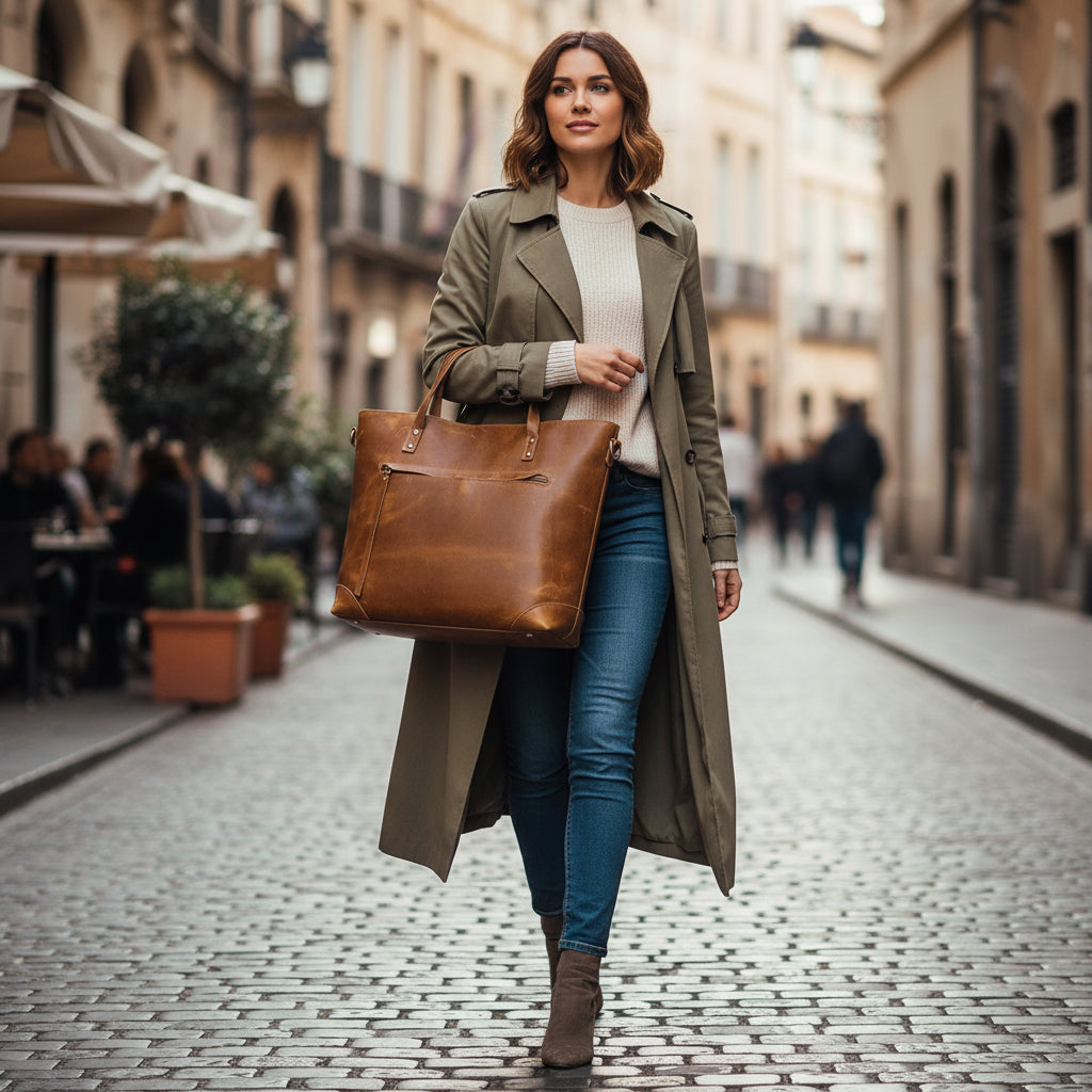 Women's Zip Tote Bag | Large Bag