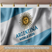 Argentina Flag Backdrop | World Cup Party Wall Decoration